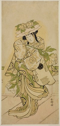 The Actor Nakamura Nakazo I in a Shak-kyo Dance in the Play Aioi Jishi, Performed at the Ichimura Theater in the Fourth Month, 1784 by Katsukawa Shunkо̄
