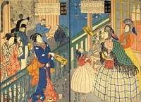 True View of a Yokohama Mercantile House (Yokohama shokan shinzu) by Utagawa Sadahide