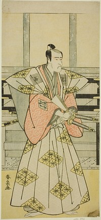 The Actor Ichikawa Komazo III as Fuji Sakon (?) in the Play Egara Tenjin Risho Kagami (?), Performed at the Nakamura Theater (?) in the Third Month, 1789 (?) by Katsukawa Shunsen