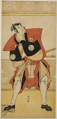 The Actor Sakata Hangoro III as Omi no Kotoda in the Play Haru no Nishiki Date-zome Soga, Performed at the Nakamura Theater in the Second Month, 1790 by Katsukawa Shunkо̄