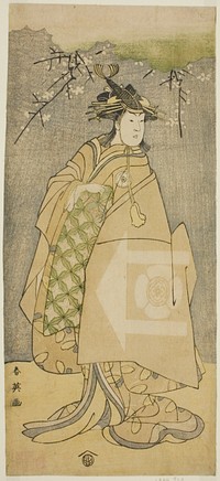 The Actor Iwai Kiyotaro as Kewaizaka no Shosho in the Play Gohiiki no Hana Aikyo Soga, Performed at the Kawarazaki Theater in the First Month, 1794 by Katsukawa Shun'ei