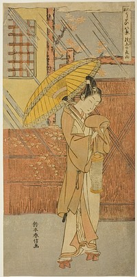 Night Rain of Genjo (Genjo no yau), from the series "Parodies of Eight Scenes from Noh Chants (Furyu utai hakkei)" by Suzuki Harunobu