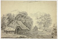 Thatched Shed on Farm by Unknown artist