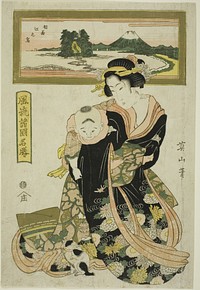 Enoshima in Sagami Province (Soshu Enoshima), fron the series "Elegant Famous Places in the Various Provinces (Furyu shokoku meisho)" by Kikukawa Eizan