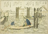 Ryogoku Bridge, from vol. 1 of the illustrated book "Fine Views of the Eastern Capital at a Glance (Toto shokei ichiran)" by Katsushika Hokusai