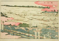 Asakusa Festival (Asakusa matsuri), from the illustrated book "Picture Book of Amusements of the East (Ehon Azuma asobi)" by Katsushika Hokusai