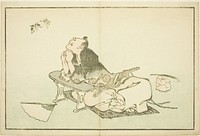 A Philosopher Watching a Pair of Butterflies, from The Picture Book of Realistic Paintings of Hokusai (Hokusai shashin gafu) by Katsushika Hokusai