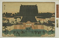 Gomonzeki at Tsukiji (Tsukiji Gomonzeki), from the series "Famous Places in the Eastern Capital (Toto meisho)" by Utagawa Hiroshige