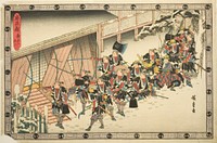 The Night Attack, Part 2: Breaking In (Youchi ni, rannyu), from the series "The Revenge of the Loyal Retainers (Chushingura)" by Utagawa Hiroshige