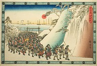 The Night Attack, Part 6: Offering Incense (Youchi roku, shoko ba), from the series "The Revenge of the Loyal Retainers (Chushingura)" by Utagawa Hiroshige