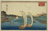 View of the Sumida River (Sumidagawa no zu), from the series "Famous Places in the Eastern Capital (Toto meisho)" by Utagawa Hiroshige