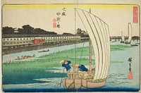 Nakasu at Ohashi (Ohashi Nakasu no zu), from the series "Exceptional Views of Edo (Koto shokei)" by Utagawa Hiroshige