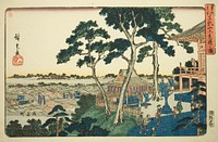 View from the Top of Matsuchi Hill (Matsuchiyama ue miharashi no zu), from the series "Famous Places in the Eastern Capital (Toto meisho)" by Utagawa Hiroshige