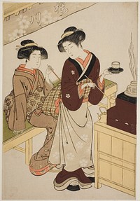 The Sakuragawa Teahouse by Kitao Shigemasa
