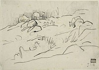 Landscape with Cattle by Jean François Millet
