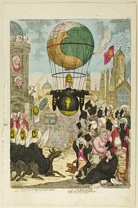 Tentand via est qua me quoque possim tollere humo by James Gillray