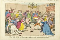 The Gig Shop or Kicking up a Breeze at Nell Hammiltons Hop by Thomas Rowlandson