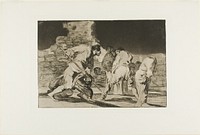 It is Amazing - and We were Made by God, plate six from Los Proverbios by Francisco José de Goya y Lucientes