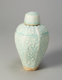 Covered Vase with Floral Scrolls