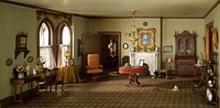 A33: "Middletown" Parlor, 1875-90 by Narcissa Niblack Thorne (Designer)