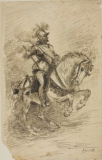 Cavalier on Horseback by Jules Jacquet