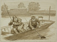 Fishing Scene by Charles Samuel Keene