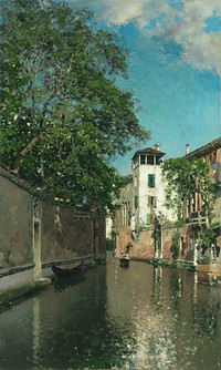 Canal in Venice by Martin Rico y Ortega