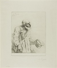 Beggar with Crutches by Alphonse Legros