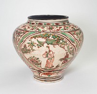 Jar with Figures in Garden Scenes