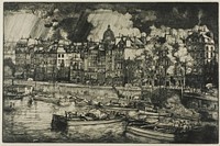 Quai des Grands Augustins, Paris by Donald Shaw MacLaughlan