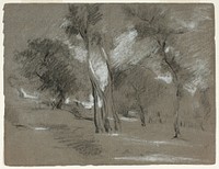 Landscape with Trees by Jean Baptiste Carpeaux
