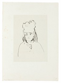 Berthe Morisot in Silhouette by Édouard Manet