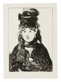 Berthe Morisot in Black by Édouard Manet