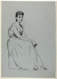 Seated Woman Facing Right by Henry Stacy Marks