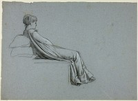 Seated Woman Leaning on Pillows by Henry Stacy Marks