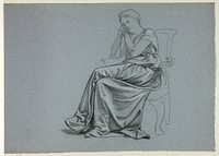 Woman in Loose Gown on Chair by Henry Stacy Marks