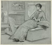 Woman Resting on a Platform by Henry Stacy Marks