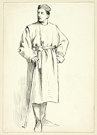 Standing Man Holding Stick, Hand on Hip by Henry Stacy Marks