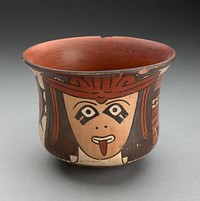 Cup Depicting Costumed Ritual Performer by Nazca