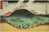 No. 3: Yoshitsune's Night Attack Against the Taira Army at the Battle of Mount Mikusa (Sankai, Mikusa gassen Yoshitsune Heijin batsu yoru utsu), from the series "The Life of Yoshitsune (Yoshitsune ichidaiki no uchi)" by Utagawa Hiroshige