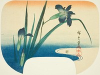 Iris and stream by Utagawa Hiroshige