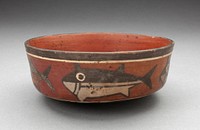 Bowl Depicting Shark or Killer Whale by Nazca