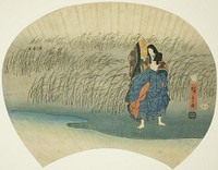 Couple eloping, from the Akutagawa episode in the Tales of Ise by Utagawa Hiroshige