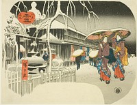 Snow (Yuki), from the series "Famous Places of Edo (Edo meisho)" by Utagawa Hiroshige