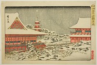 Year-end Fair at Kinryuzan Temple in Asakusa (Asakusa Kinryuzan toshi no ichi), from the series "Famous Places in the Eastern Capital (Toto meisho)" by Utagawa Hiroshige