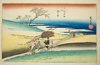 The Village of Yase (Yase no sato) from the series "Famous Places in Kyoto (Kyoto meisho no uchi)" by Utagawa Hiroshige