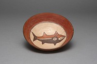 Plate Depicting a Fish, Shark, or Whale by Nazca