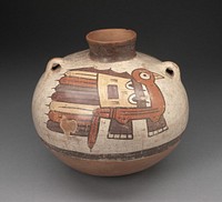 Handled Jar Depicing Abstract Bird by Nazca