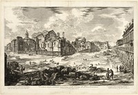 View of Visible Remains of the Baths of Diocletian, from Views of Rome by Giovanni Battista Piranesi