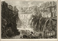 View of the Grand Cascade at Tivoli, from Views of Rome by Giovanni Battista Piranesi